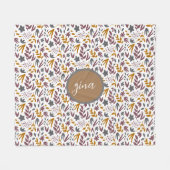 植物型カスタマイズ フリースブランケット (正面(横))