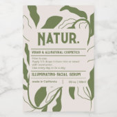 植物型モダン化粧品製品ラベル フードラベル (シングルラベル)