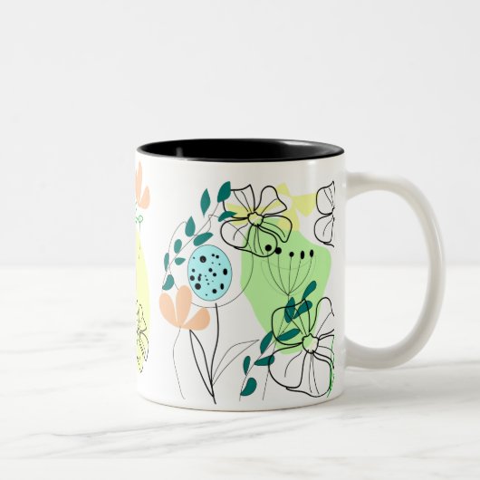 植物型鮮やかコーヒーカップ ツートーンマグカップ (右)