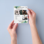 植物多肉性サロンサービスフライヤーテンプレート チラシ (手)