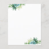 植物多肉性サロンサービスフライヤーテンプレート チラシ (裏面)