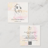 *~*植物女神グリーンリーQRラインアート  スクエア名刺 (正面/裏面)