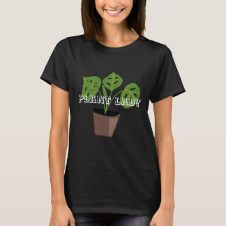 植物好きな女性 Tシャツ