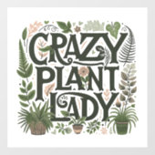 植物好きな crazy woman ウィンドウサイン (シート)