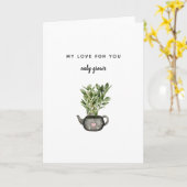 植物好きの愛がバレンタイン記念にかわいい カード (黄色い花)