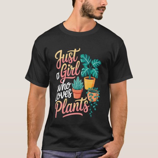 植物好き女子のためのTシャツ ガーデニング 園芸 Tシャツ (正面)