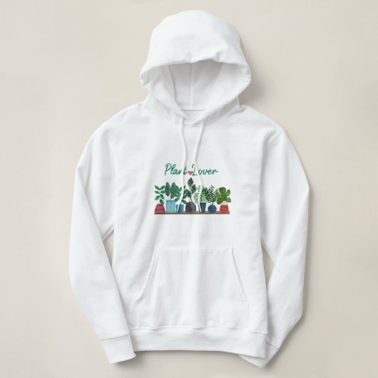 植物好き パーカ (デザイン正面)