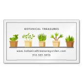 植物子供部屋モダンガーデンボタニスト多肉植物 マグネット名刺 (正面)