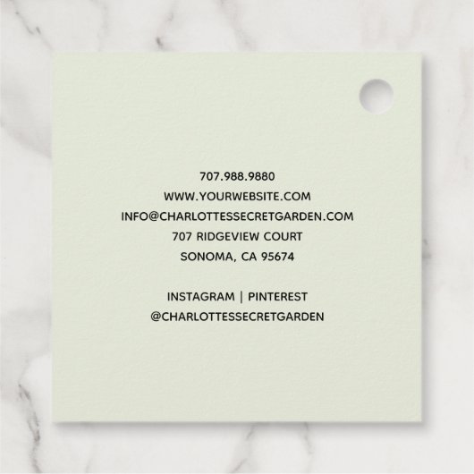 植物子供部屋園芸用品ハニービーのロゴ フェイバータグ (裏面)