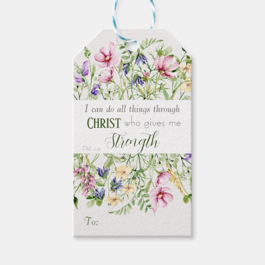 植物学ならなんでもできエレガントるパーソナライズされた ギフトタグ (正面)