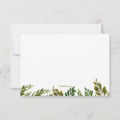 植物学のお礼と哀悼のカード (裏面)