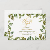 植物学のお礼と哀悼のカード (正面/裏面)