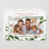 植物学のクリスマスジャスミンフラワーズファミリーの写真 シーズンカード (正面/裏面)