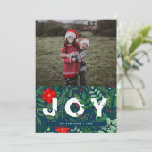 植物学のクリスマス・ジョイ(青の独身の写真) シーズンカード (スタンド正面)