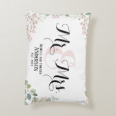 植物学のミセスパーソナライズされたズ結婚・ニュー結婚ス アクセントクッション (裏面(縦))