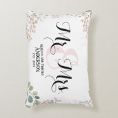 植物学のミセスパーソナライズされたズ結婚・ニュー結婚ス アクセントクッション (正面(垂直))
