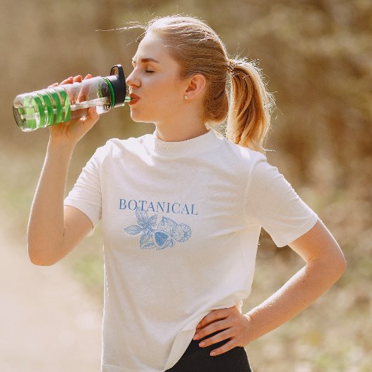 植物学のラインアートフィグ Tシャツ