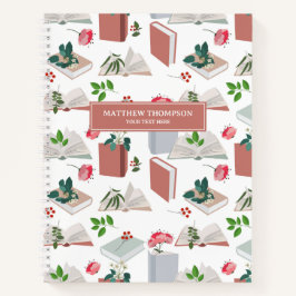 植物学の本 & 図書館 読書パターン ノートブック