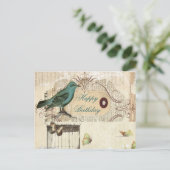 植物学の鳥モダンヴィンテージフランスの鳥 ポストカード (スタンド正面)