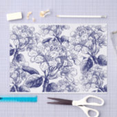 植物学は青い切り離しで咲く 薄葉紙 (クラフト)