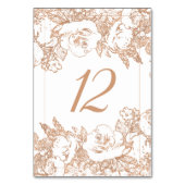 植物学エレガントの |銅バラ金ゴールドフローラ テーブルナンバー (裏面)