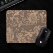 植物学エレガントの |銅バラ金ゴールドフローラ マウスパッド