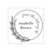 植物学エレガントリースカスタム図書室 ラバースタンプ (インプリント)