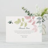 植物学エレガント卒業サンキューカード 招待状 (スタンド正面)