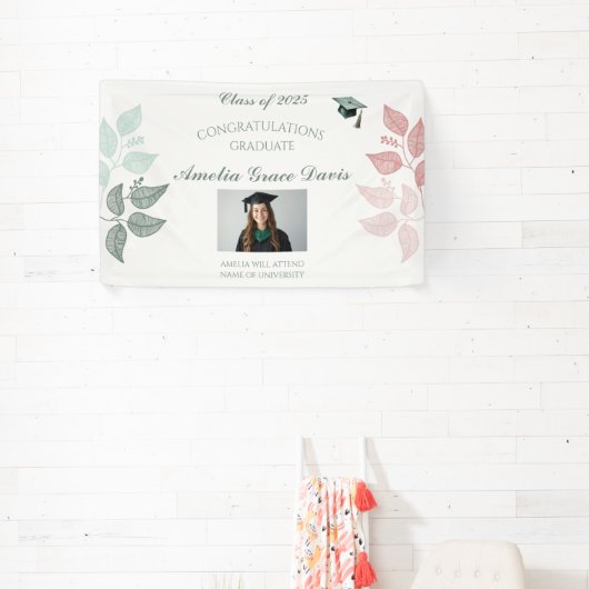 植物学エレガント卒業旗 横断幕 (インサイチュ)