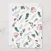 植物学エレガント科 |アーチフォト |雪のクリスマス シーズンカード (裏面)