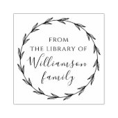 植物学エレガント系カスタム図書室 ラバースタンプ (インプリント)