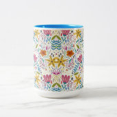 植物学カラフルの ツートーンマグカップ (中央)