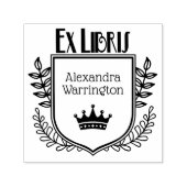 植物学クラウンエンブレム #1 エクセリブリス 本の名前 セルフインキングスタンプ (デザイン)