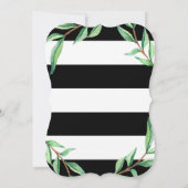 植物学ストライプのの|誕生日パーティーの招待 招待状 (裏面)