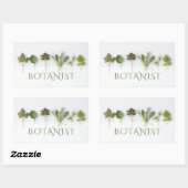 植物学ビジネス 長方形シール (シート)