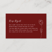 植物学フローライラストレーションレシピ要求カード 名刺 (正面)