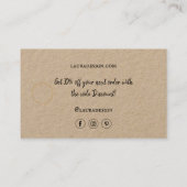 植物学フローラクラフトミニマルロゴサンキューブシ 名刺 (裏面)