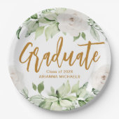 植物学フローラ大学院生文科卒業 ペーパープレート (正面)