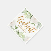 植物学フローラ大学院生記者卒業白番 スタンダードカクテルナプキン (角)