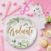 植物学フローラ大学院生記者卒業白番 ペーパープレート (パーティー)