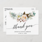 植物学フローラ書結婚書の感謝 ポストカード (正面/裏面)