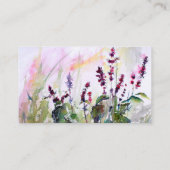 植物学フローラ水彩絵画名刺 名刺 (裏面)