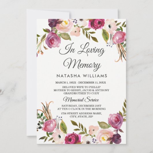 植物学フローラ記念告知事業 招待状 (正面)