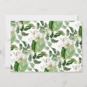 植物学モダンの |熱帯テーマ大人誕生日 招待状 (裏面)