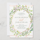 植物学モダンの |銅のルック結婚ス 招待状 (正面)