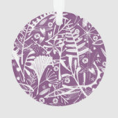植物学モダンフローラ紫 オーナメント (裏面)