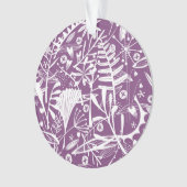 植物学モダンフローラ紫 オーナメント (正面)