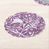 植物学モダンフローラ紫 ペーパーコースター (アングル)