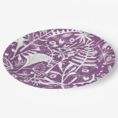 植物学モダンフローラ紫 ペーパープレート (アングル)