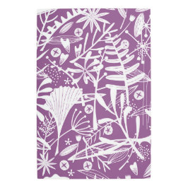 植物学モダンフローラ紫 メタルプリント